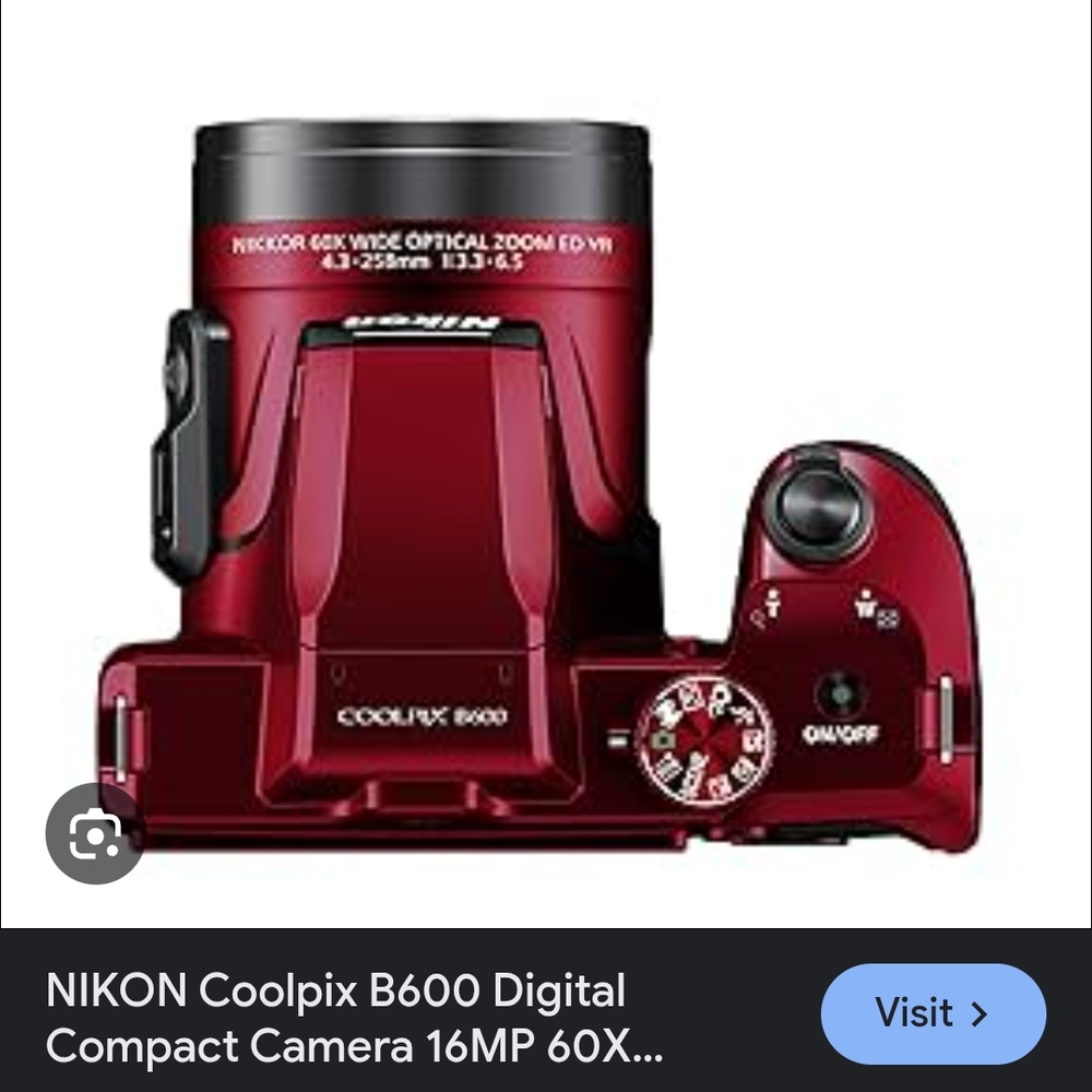 Nikon Coolpix B600 Red Digital Camera